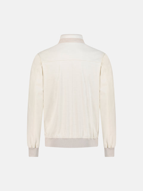 Virgin Wool Blouson- White