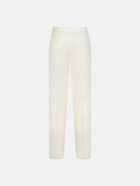 Wool Drawstring Trousers - Ivory
