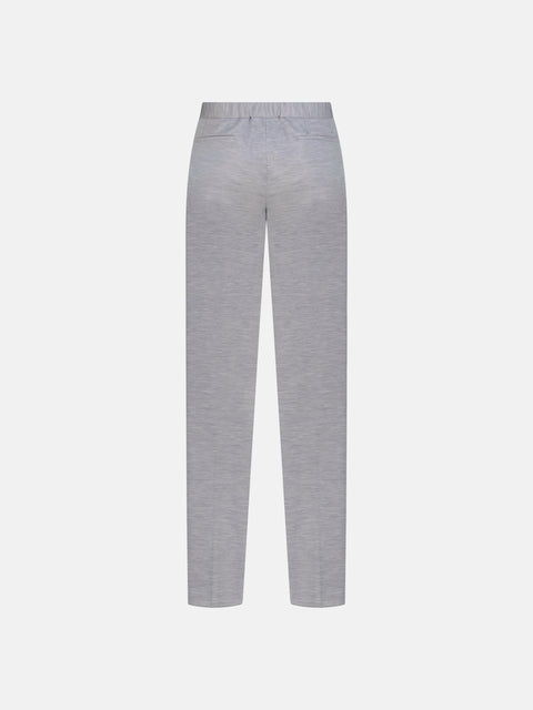 Wool Drawstring Trousers - Medium Grey