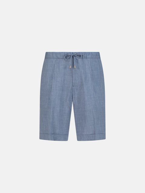 Mélange Tailored Shorts - Indigo
