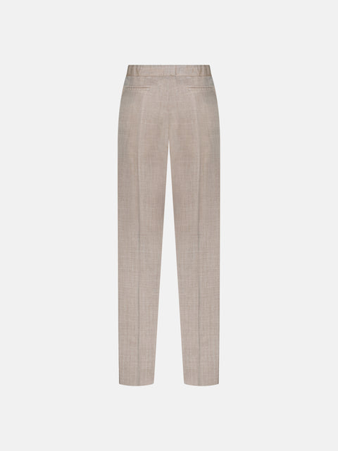 Mélange Tailored Trousers - Biscuit