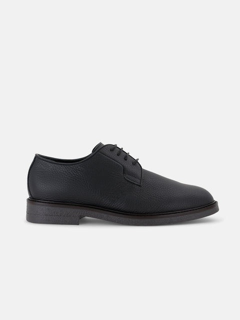 Taurus Leather Derby Shoes – Black