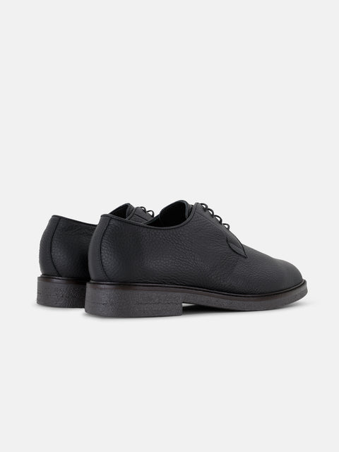 Taurus Leather Derby Shoes – Black