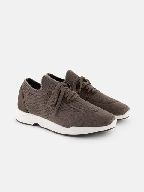 Wool Knit Sneakers- Brown