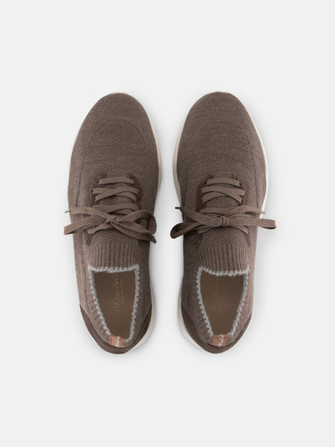 Wool Knit Sneakers- Brown