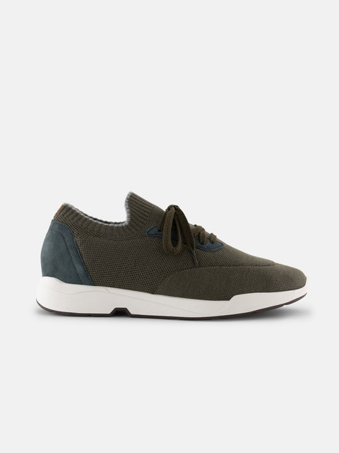 Wool Knit Sneakers- Military Green
