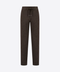 Wool & Cotton Drawstring Trousers – Burnt Brown