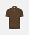 Silk & Cotton Knitted Polo with Zip – Marrone