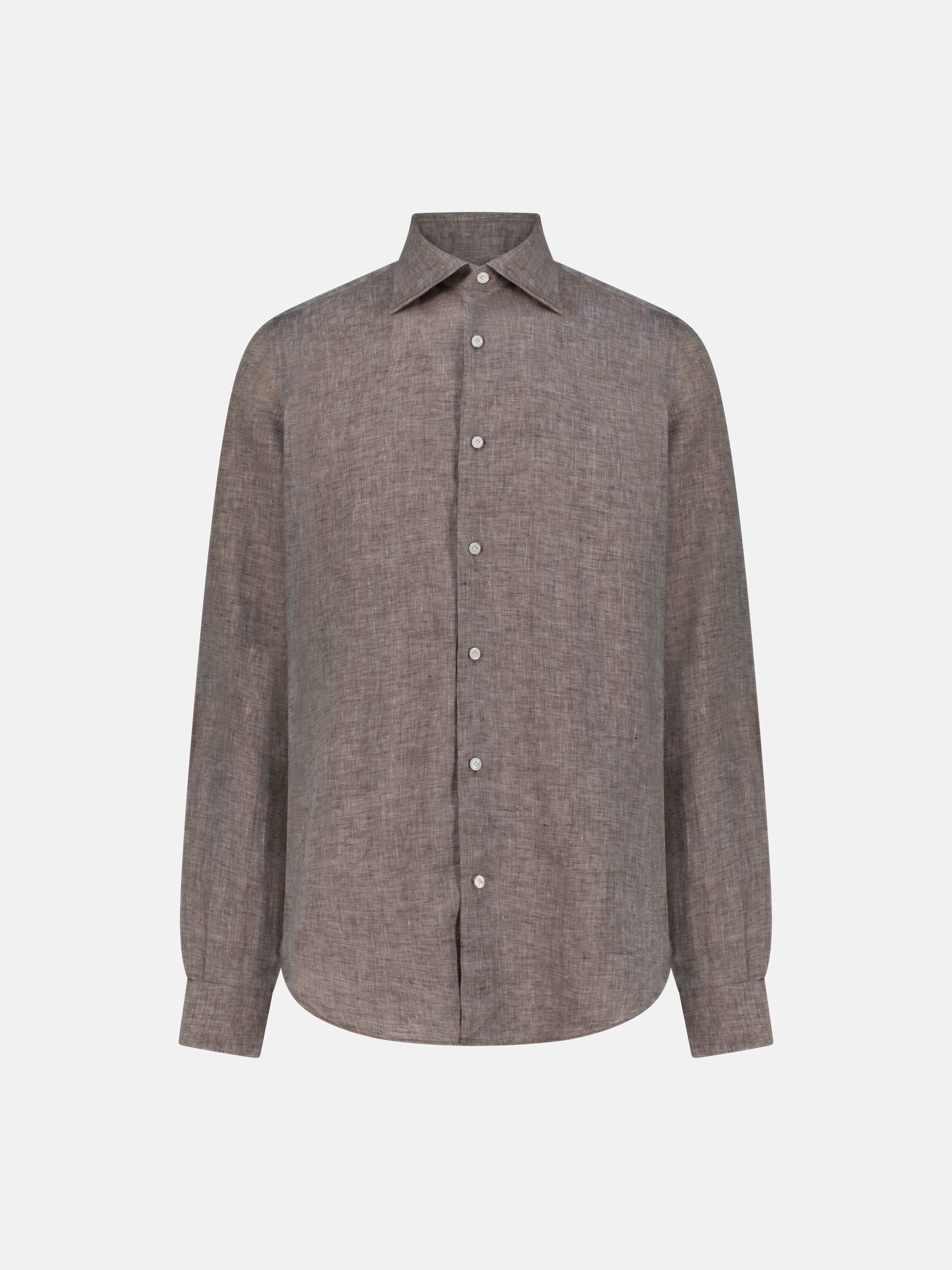 Brown shirt on a white background