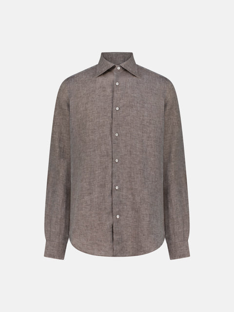 Brown shirt on a white background