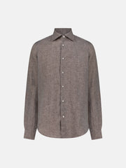 Tailor Linen Shirt – Marrone Scuro