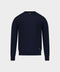 Wool & Cashmere Knitted Round Neck Sweater – Navy Blue