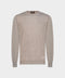 Knitted Round-Neck Sweater in Pure Wool – Beige