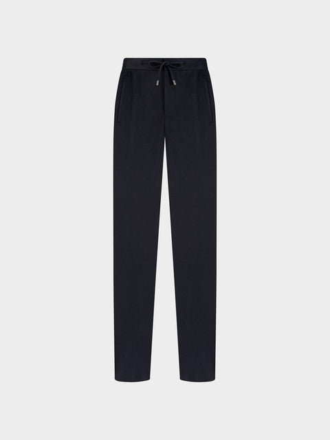 Cashmere Drawstring Trousers – Night Blue