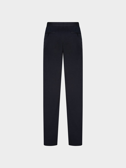 Cashmere Drawstring Trousers – Night Blue