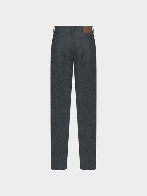 Wool Tailored Trousers - Deep Grey