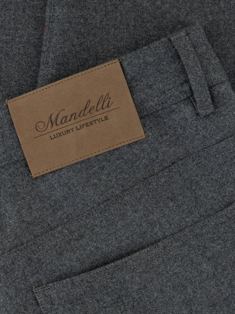Wool Tailored Trousers - Deep Grey