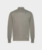 Knitted High-Neck Sweater in Pure Wool – Sand