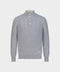 Knitted High-Neck Sweater with Buttons in Pure Cashmere – Grey
