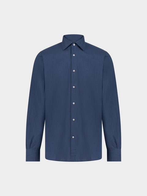 Cotton Shirt - Blue Coal