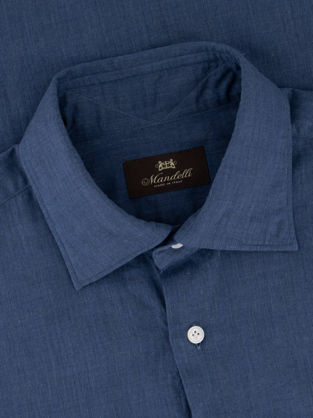 Cotton Shirt in Blu