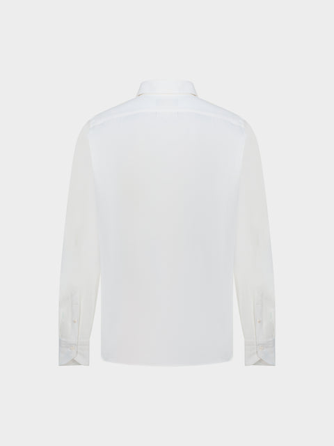 Cotton & Lyocell Jersey Polo - White