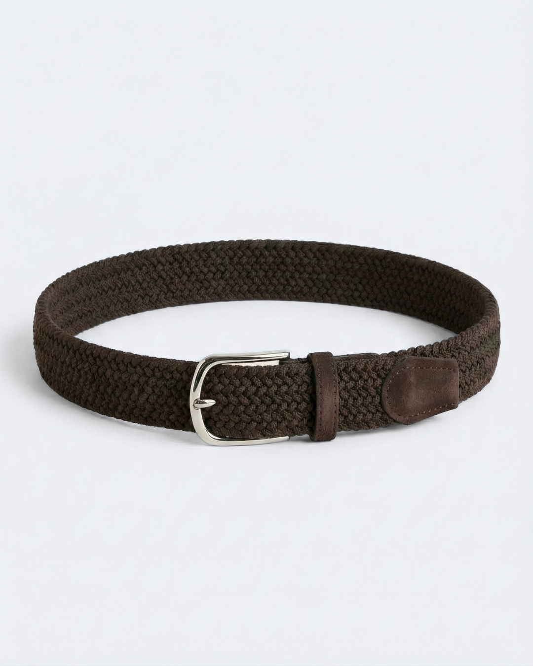Braided Fabric Belt – Marrone