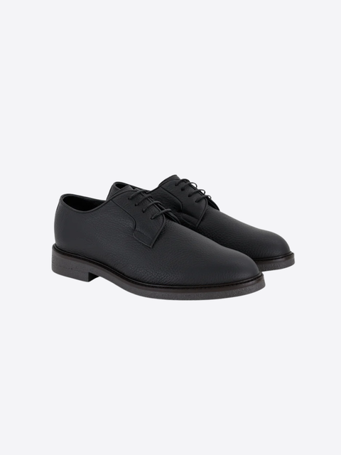 Taurus Leather Derby Shoes – Black