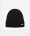Cashmere Cap with Knit Trim – Black