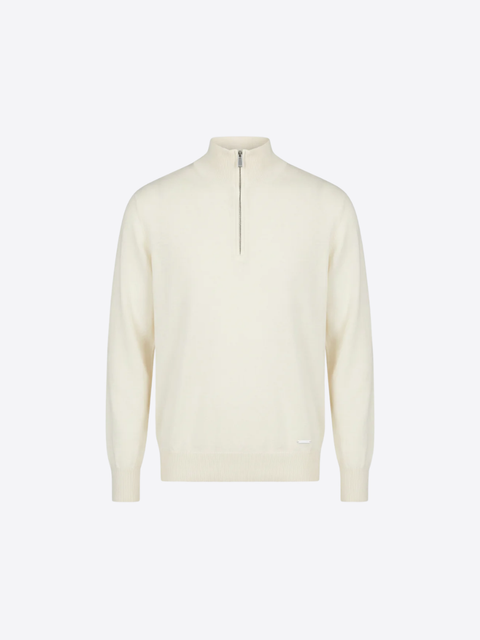Knitted High-Neck Sweater in Virgin Wool – Ivory
